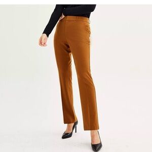 🎉HP🎉 Nine West Petite Barely Bootcut Pants in Brown/Rust Color